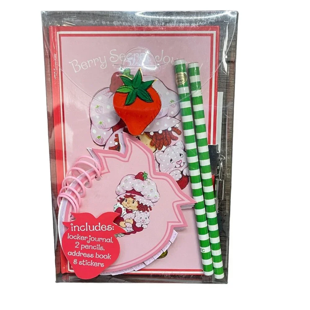 Vintage Strawberry Shortcake Diary, Journal, Stationary Set‎ NEW Flaw Movie Prop